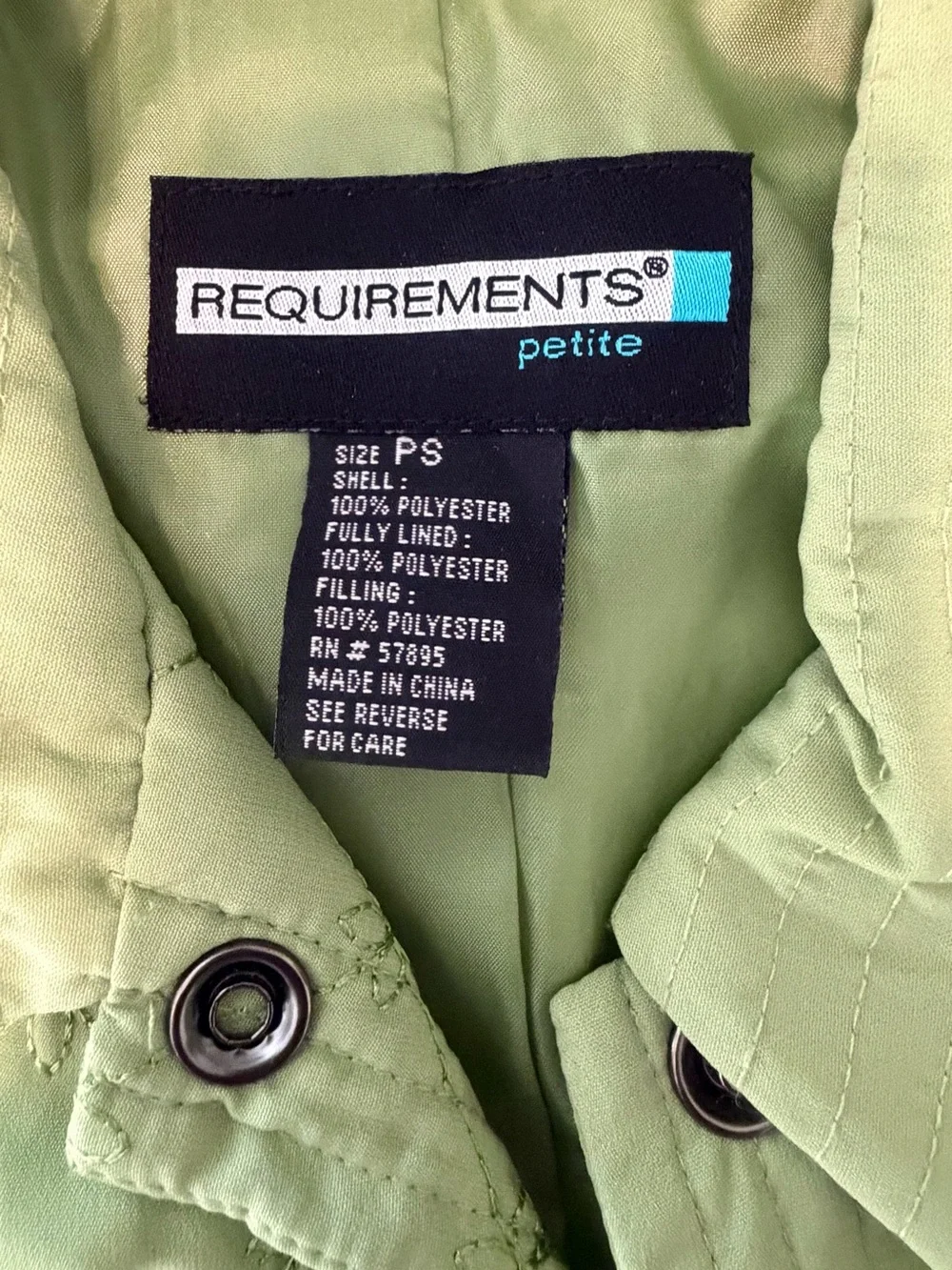 Requirements Lime Green Quilted Utility Jacket for Women